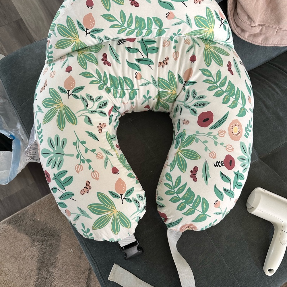Momcozy Nursing Pillow with Floral Cover